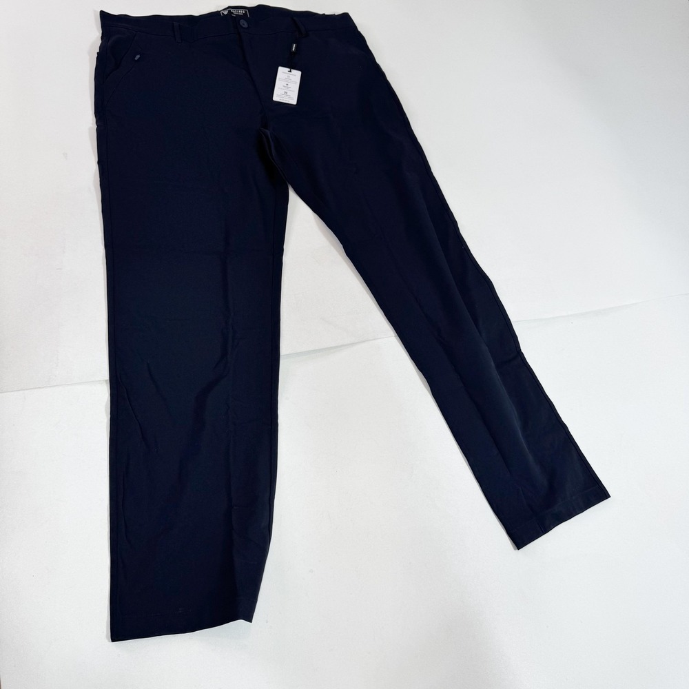 MAELREG Proflex Pants Mens 40x34 Navy Performance Golf Wicking UPF 30+ Stretch